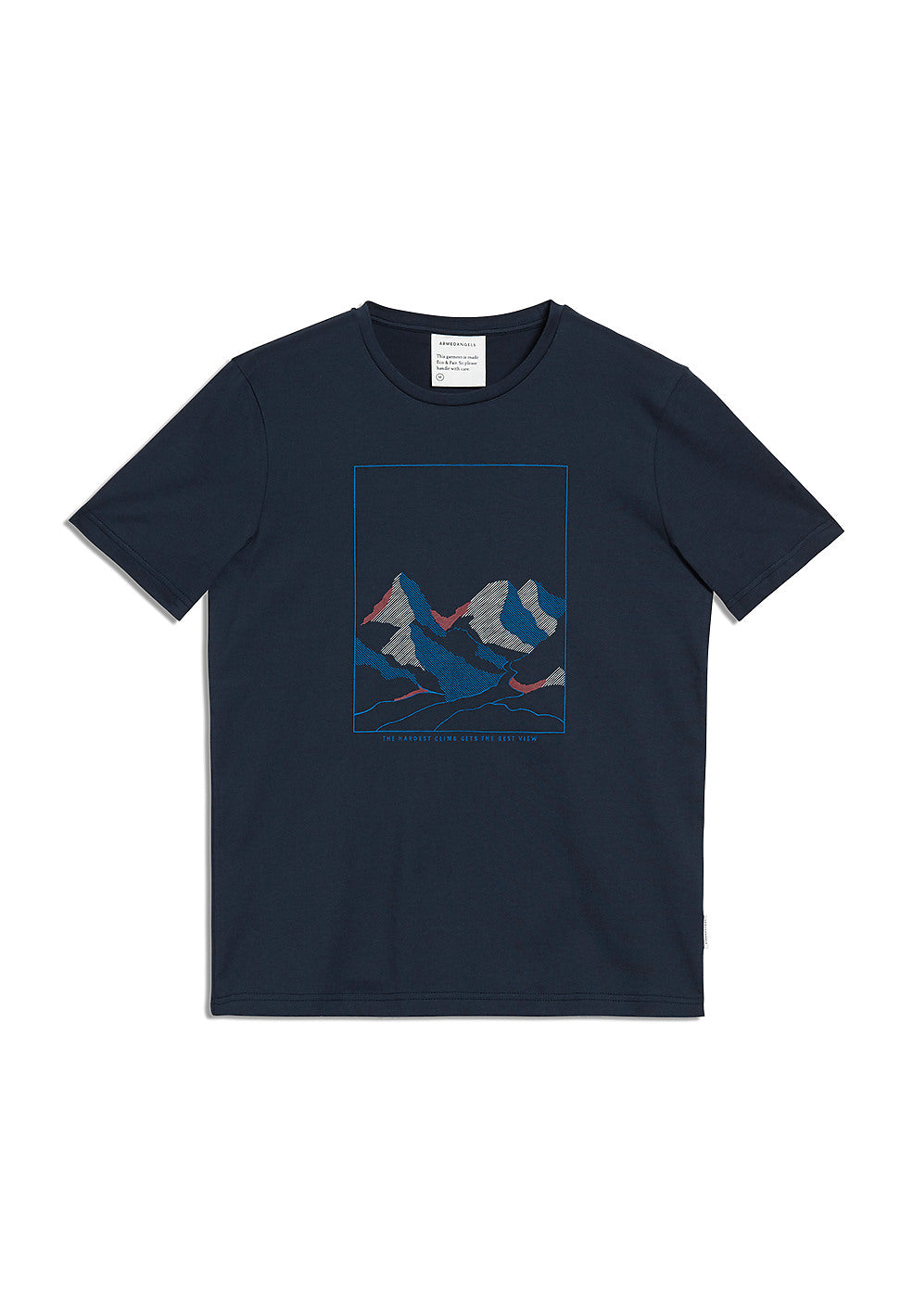 T-shirt marine en coton bio - jaames nature