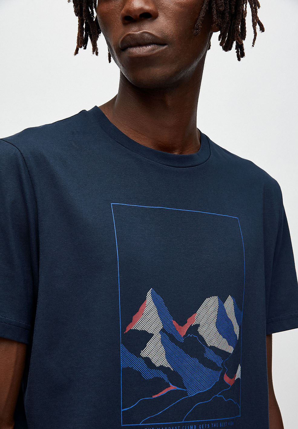 T-shirt marine en coton bio - jaames nature