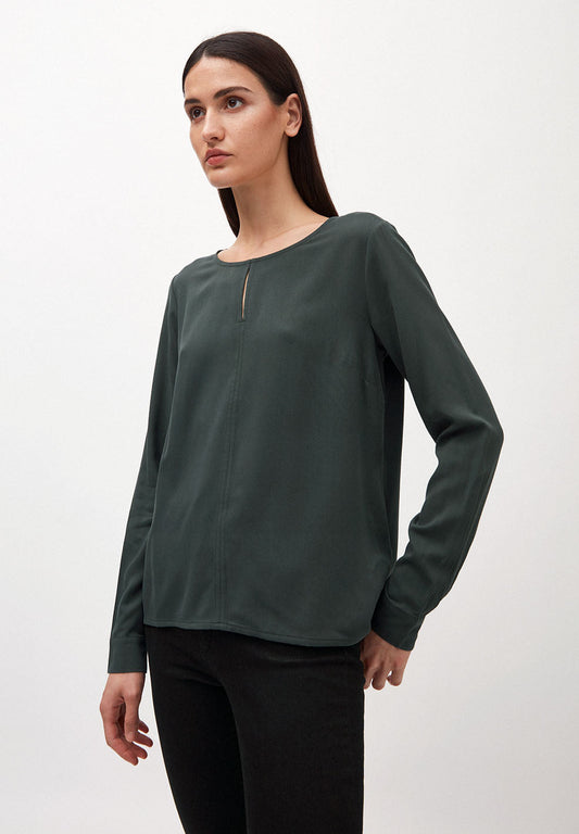 Blouse verte en tencel - vendlaa