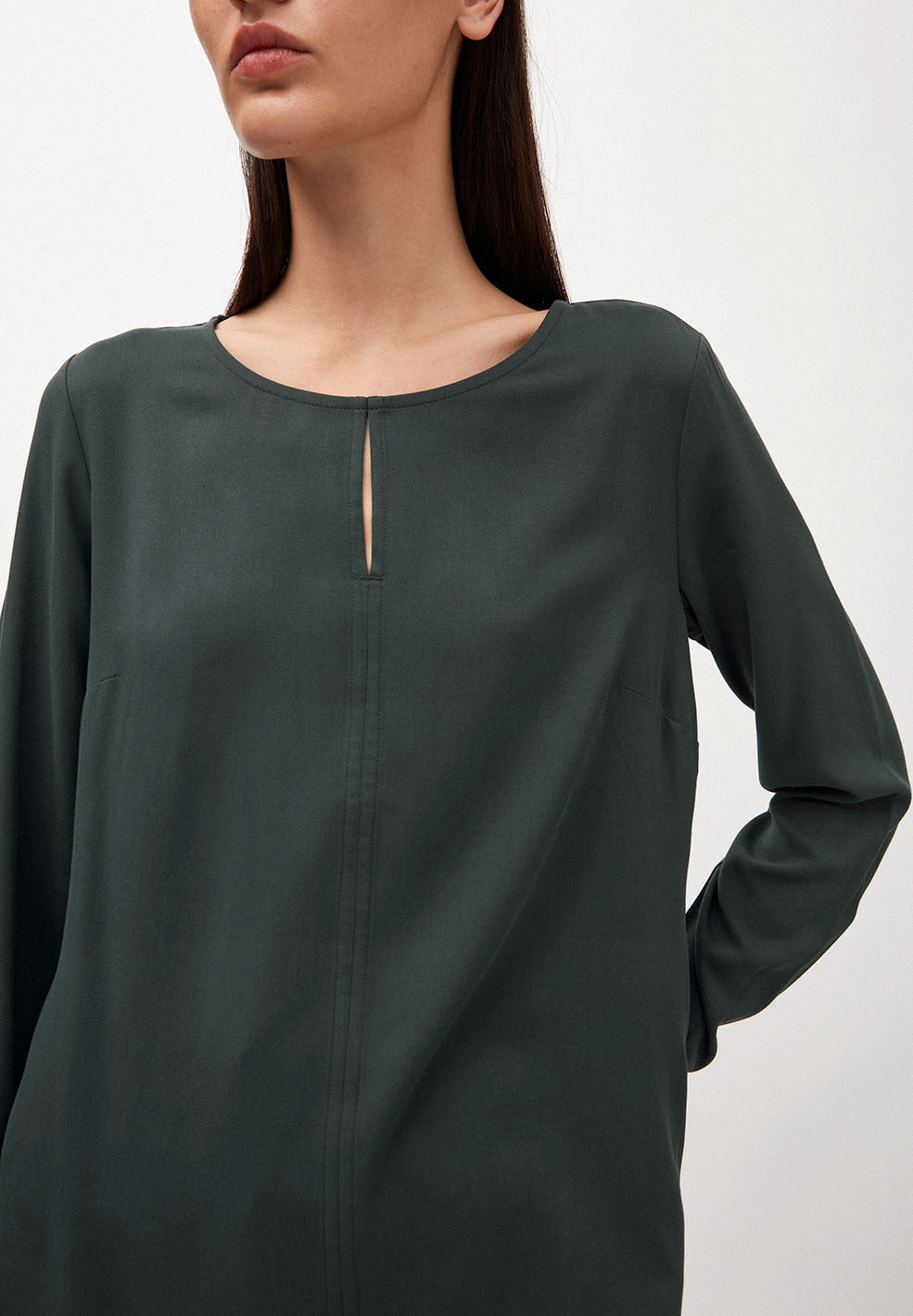 Blouse verte en tencel - vendlaa