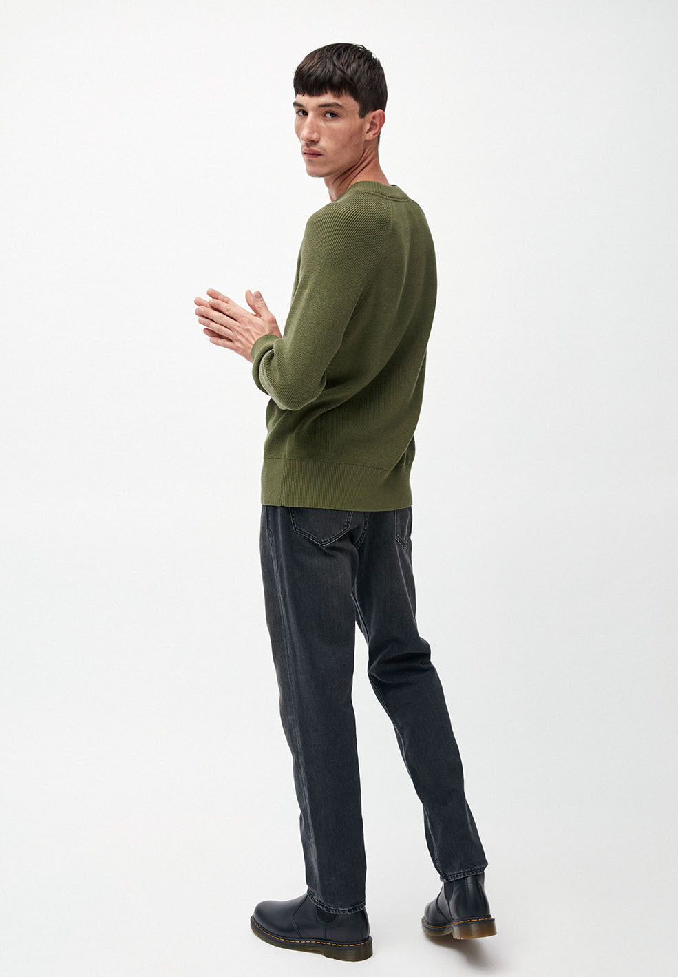 Pull kaki en coton bio - ragaa
