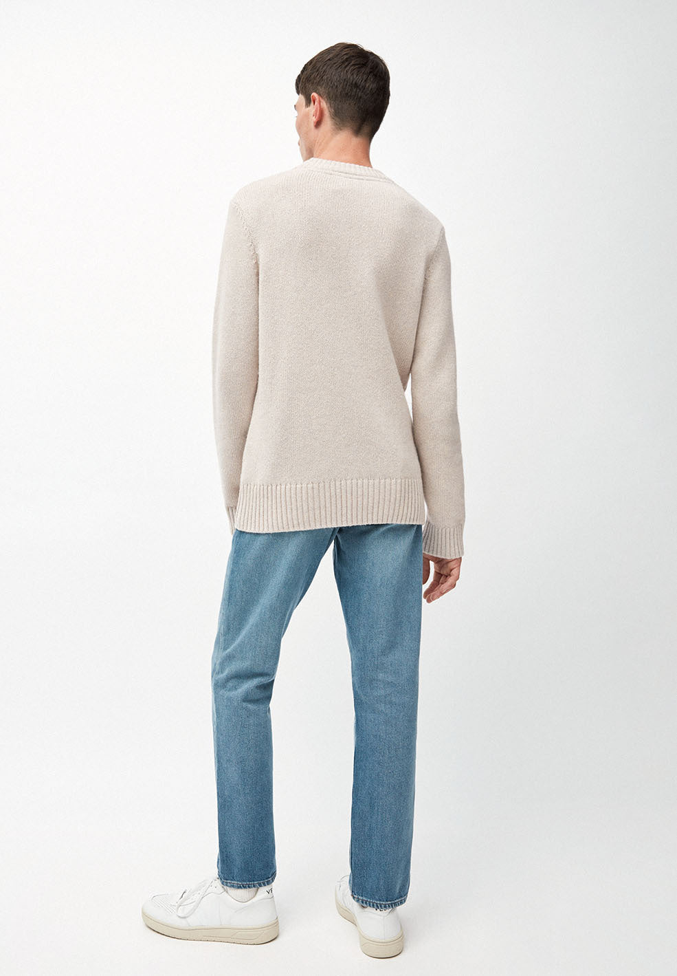 Pull écru en coton et laine bio - caabo