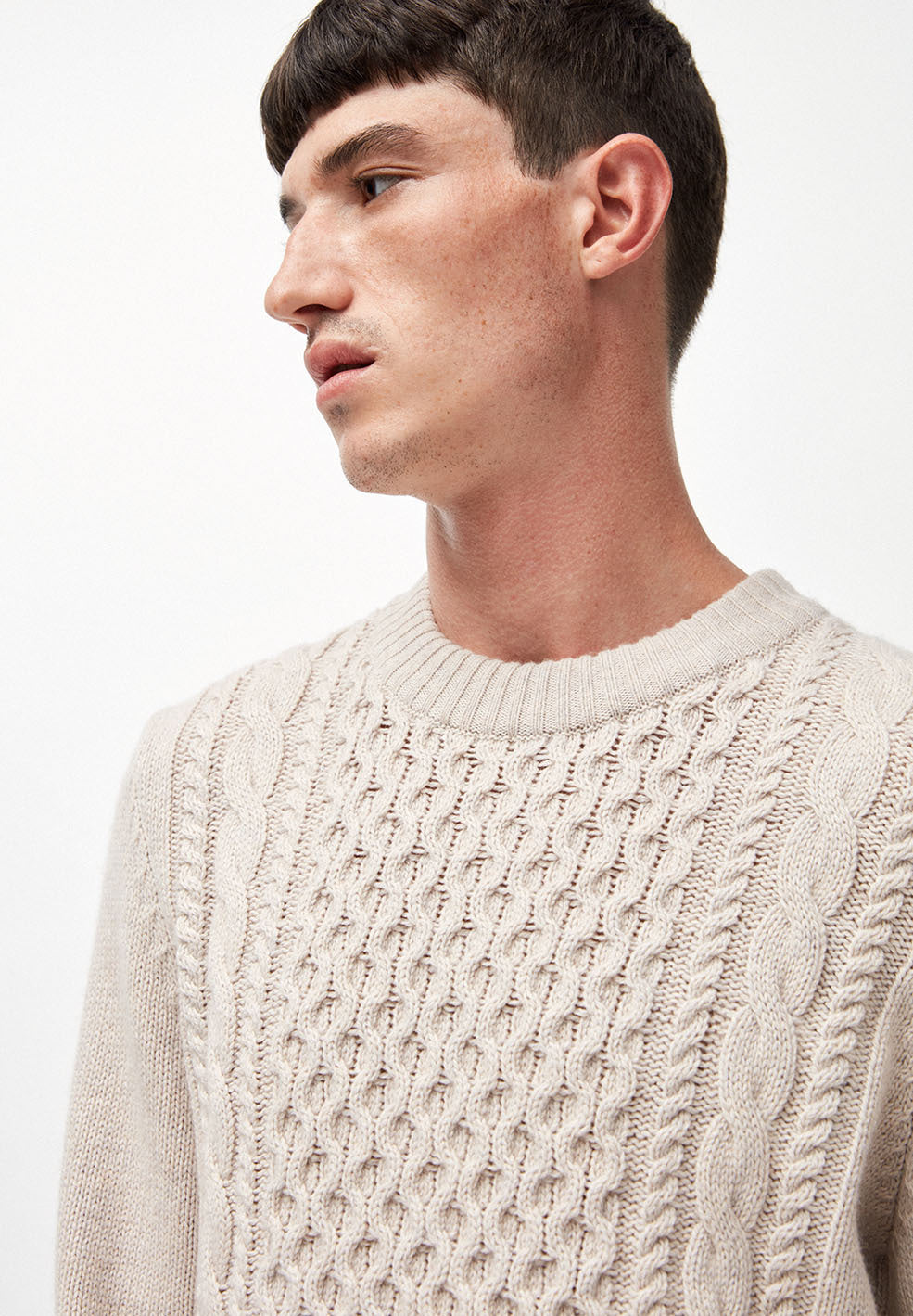 Pull écru en coton et laine bio - caabo