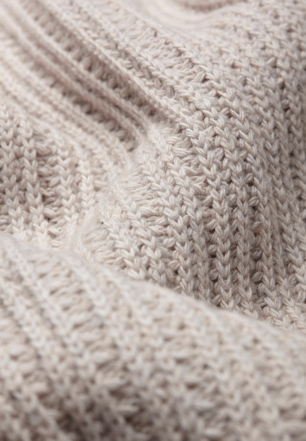 Pull écru maille en coton et laine bio - hinaa