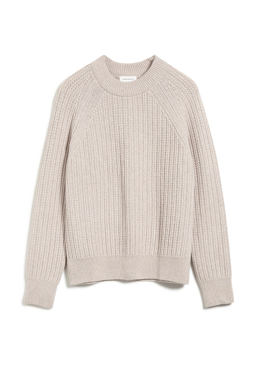 Pull écru maille en coton et laine bio - hinaa