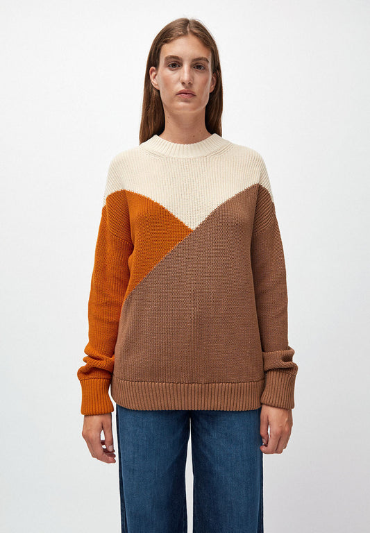Pull tricolore en coton bio - antonellaa