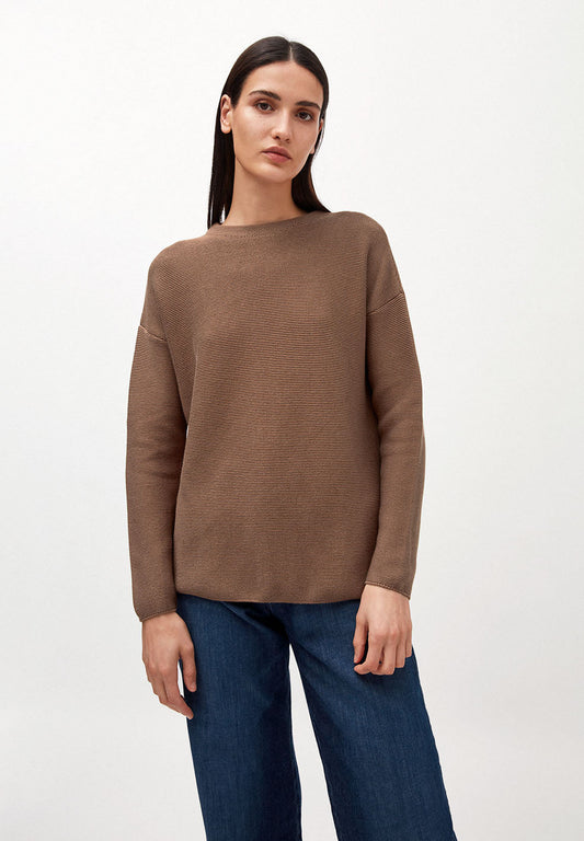 Pull marron en coton bio - catalinaa