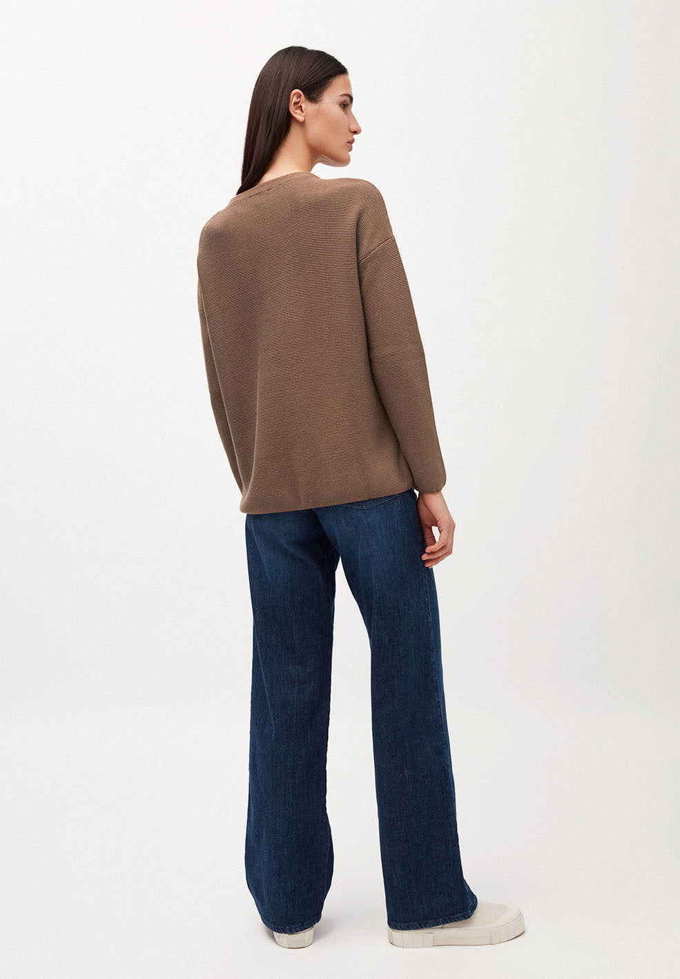 Pull marron en coton bio - catalinaa