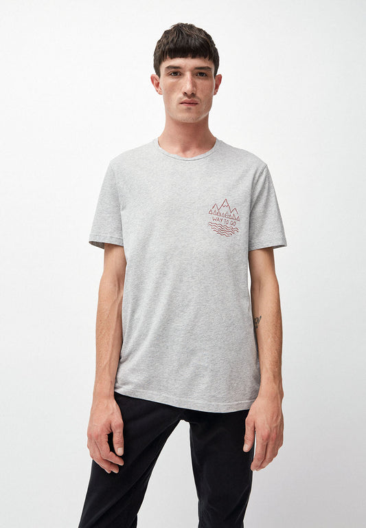 T-shirt gris en coton bio - jaames way to go