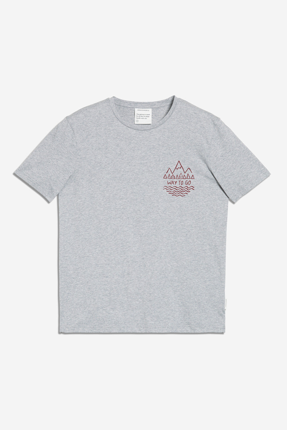 T-shirt gris en coton bio - jaames way to go