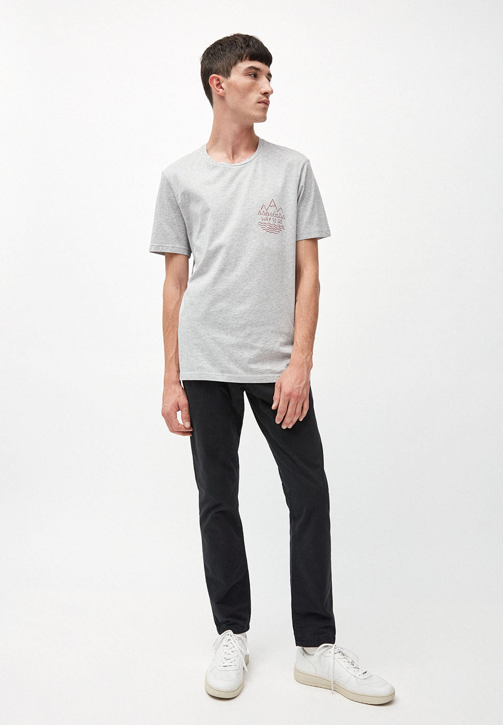 T-shirt gris en coton bio - jaames way to go