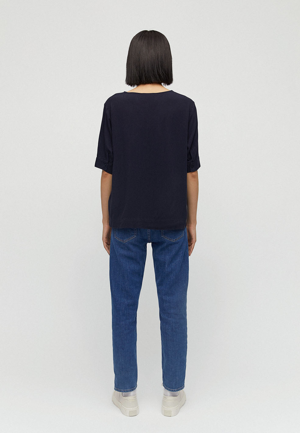 T-shirt marine en lenzing - Loriaa