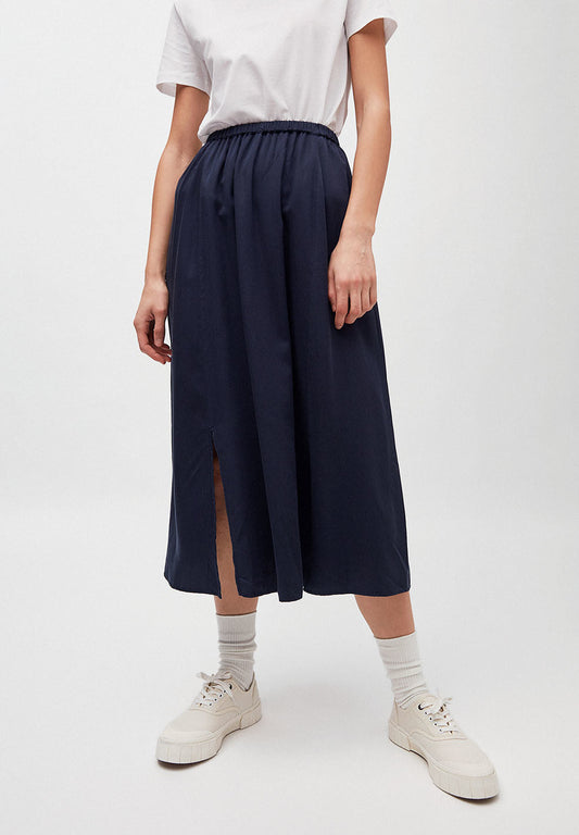 Jupe longue bleu nuit en tencel - Katinkaa