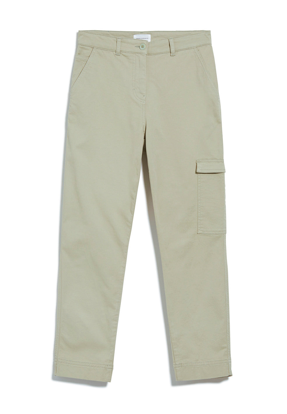 Pantalon cargo vert pâle en coton bio - Virginiaa