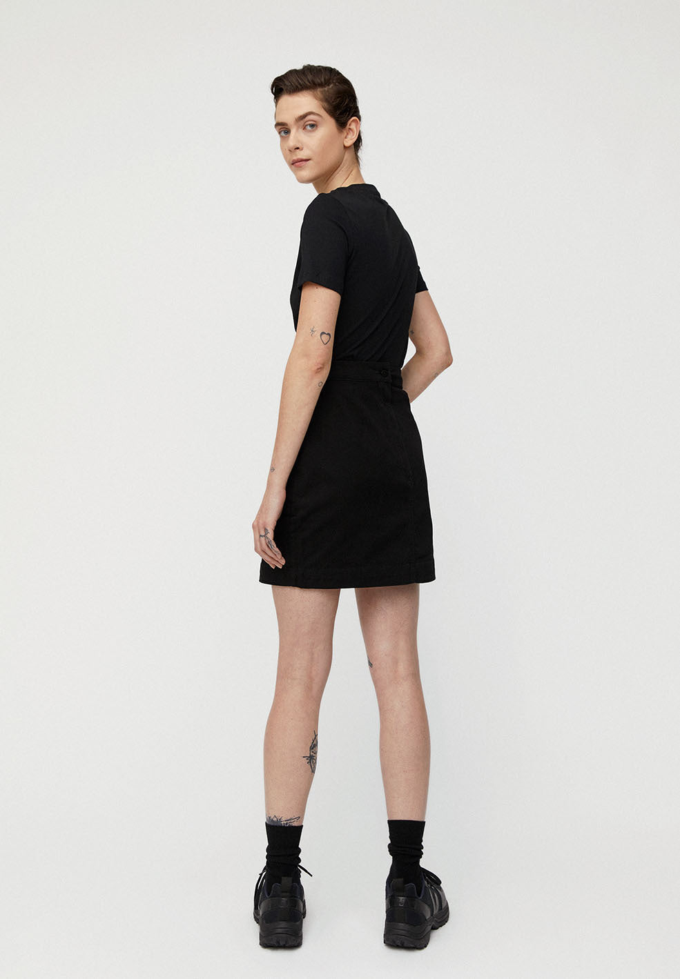 Jupe noire en coton bio - Ulmaa