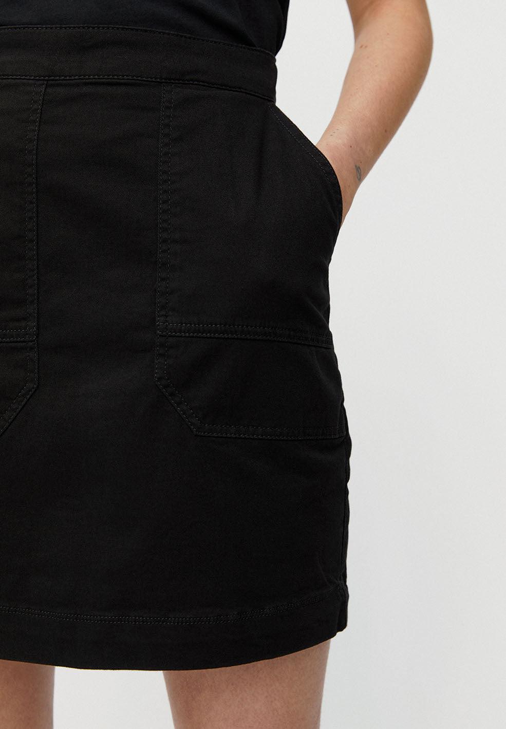 Jupe noire en coton bio - Ulmaa