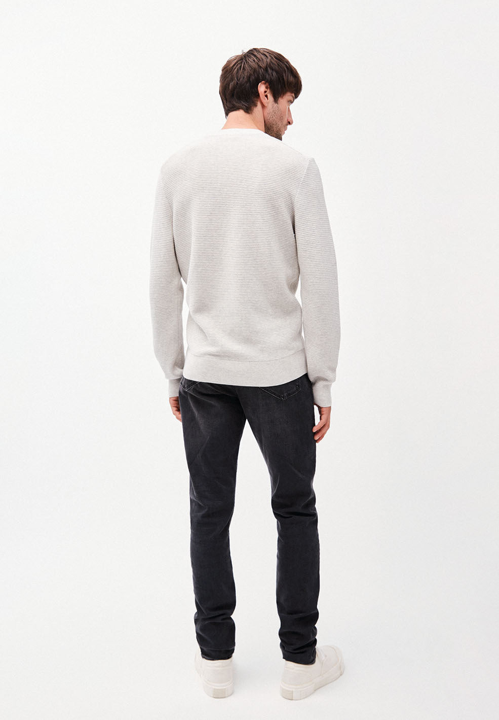 Pull écru en coton bio - Aatu ottomaan
