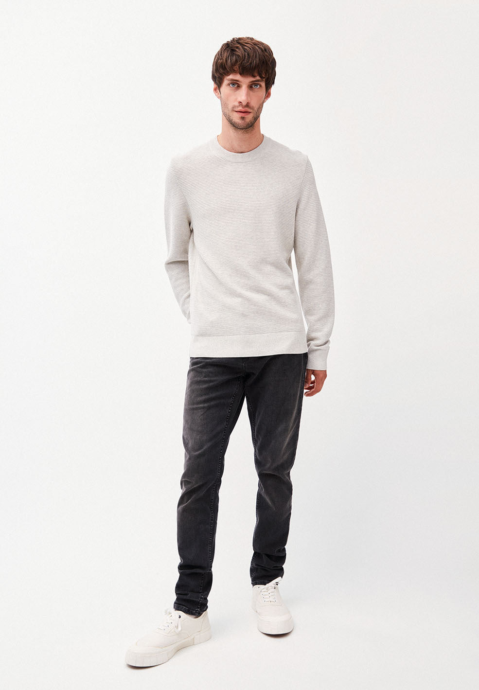 Pull écru en coton bio - Aatu ottomaan
