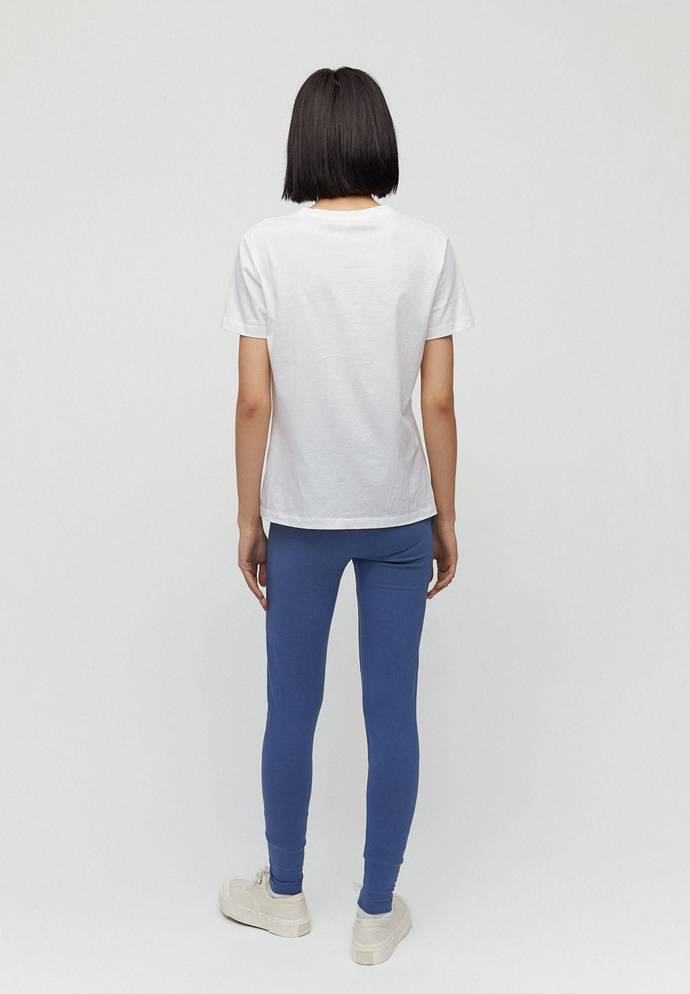 Legging bleu indigo en coton bio - Faribaa