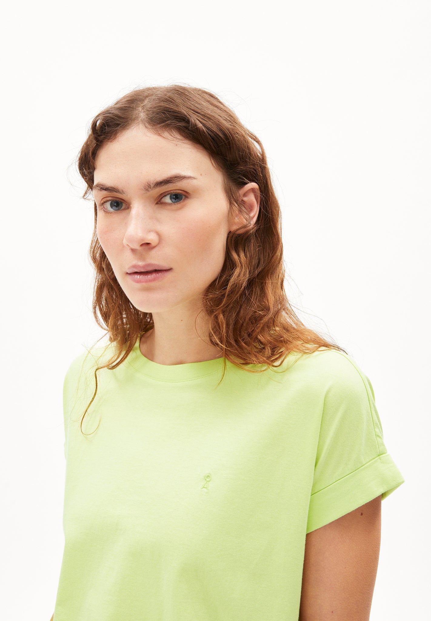 T-shirt vert clair en coton bio - idaara light lime