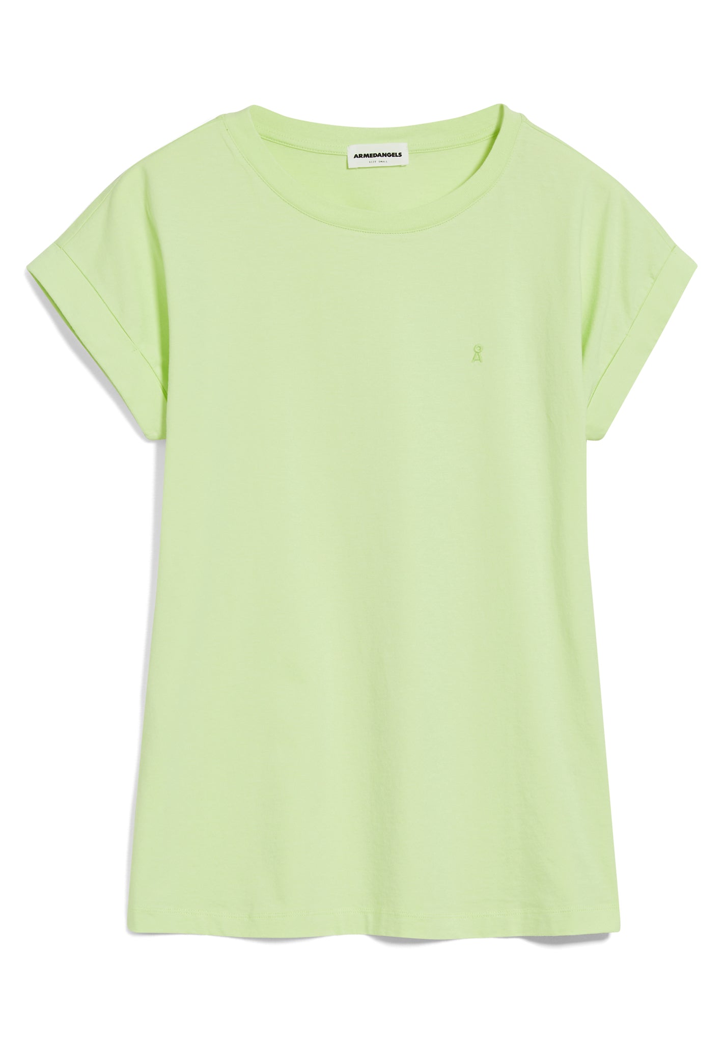 T-shirt vert clair en coton bio - idaara light lime