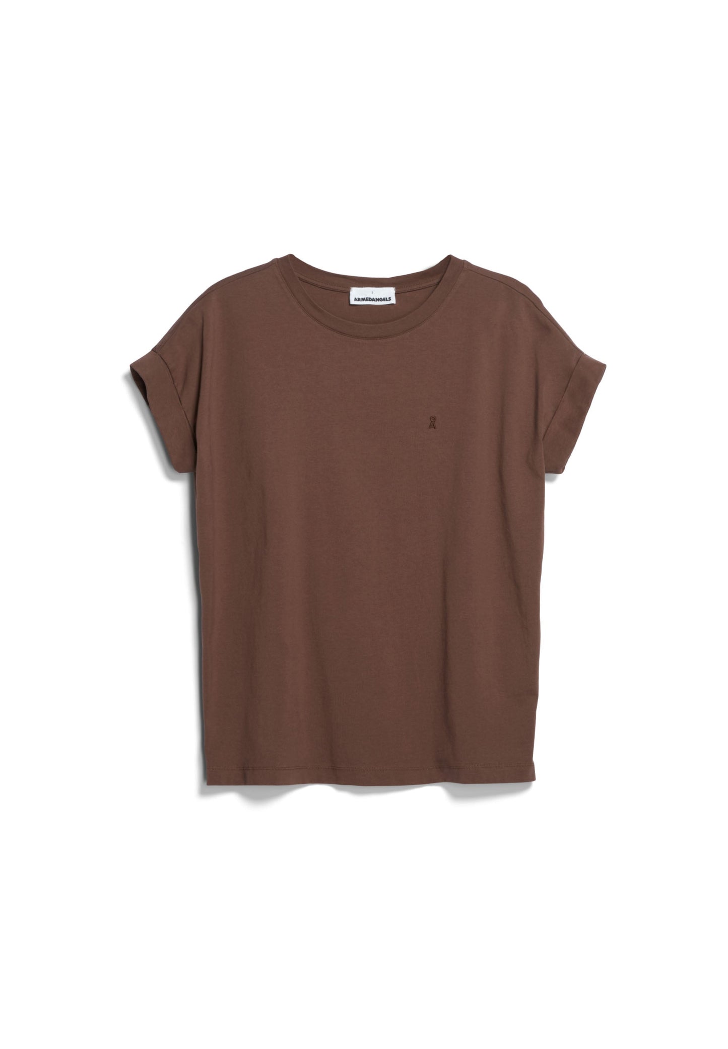 T-shirt en coton bio | Marron "idaara deep brown"