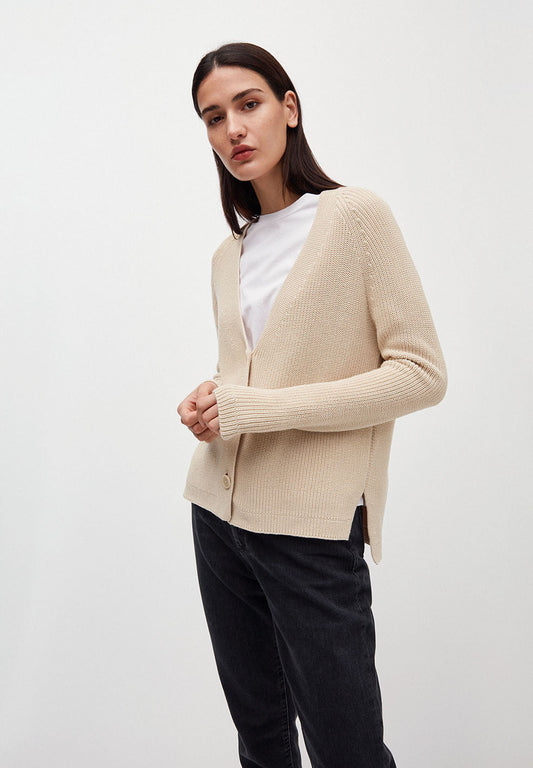Cardigan écru en coton bio - Nuriaa