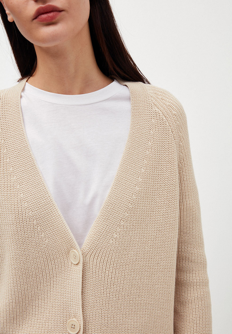 Cardigan écru en coton bio - Nuriaa