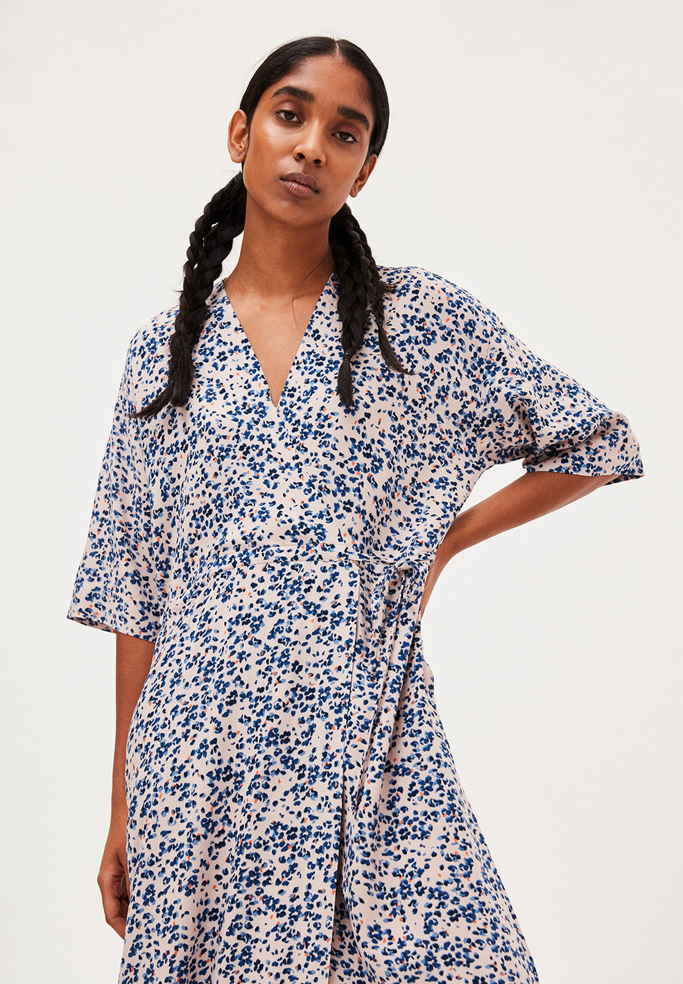 Robe longue imprimés floraux en lenzing - Viktoriaa flower sprinkle