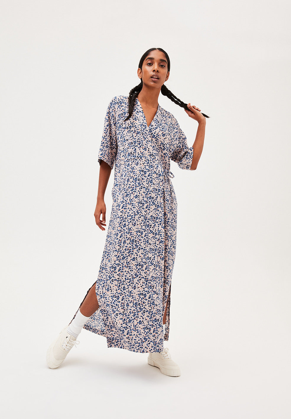 Robe longue imprimés floraux en lenzing - Viktoriaa flower sprinkle