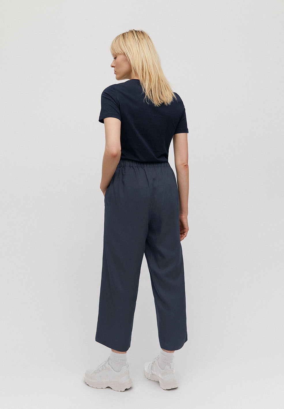 Pantalon ample bleu nuit en tencel - Kamalaa