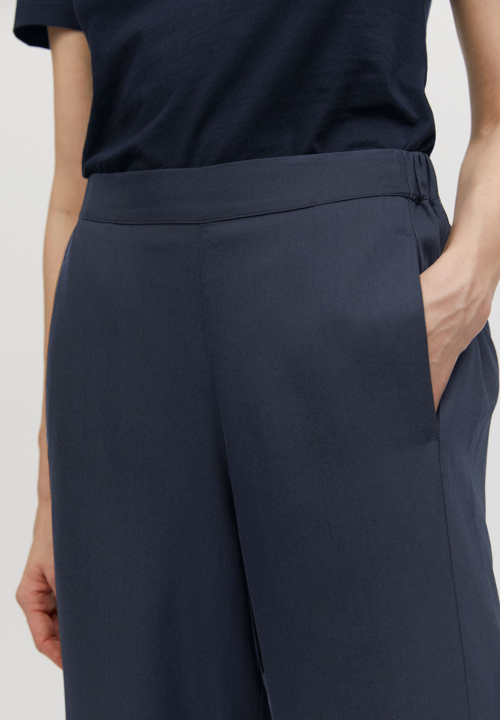 Pantalon ample bleu nuit en tencel - Kamalaa
