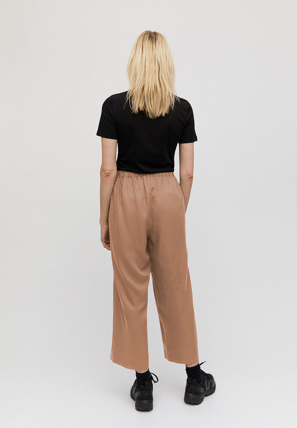 Pantalon ample camel en tencel - Kamalaa