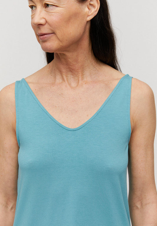 Débardeur bleu turquoise en lenzing - Ajaa