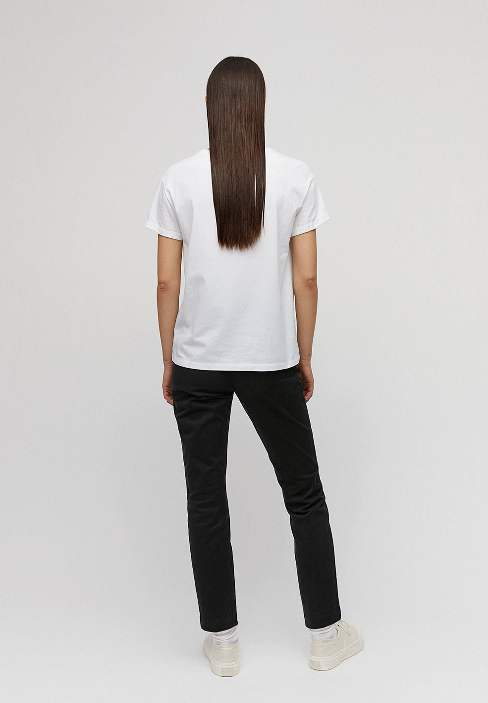 T-shirt imprimé blanc en coton bio - Naalin now