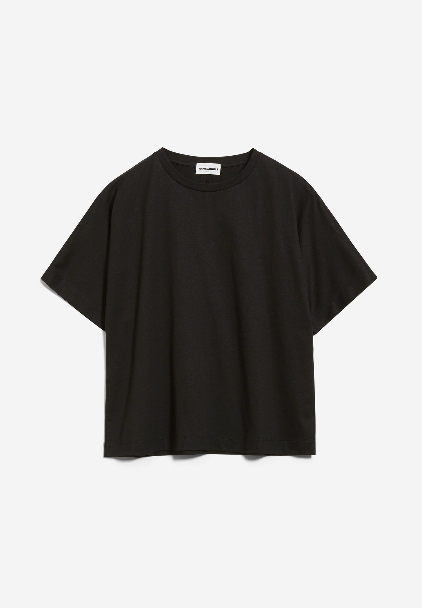 T-shirt ample noir en coton bio - kajaa mercerized black