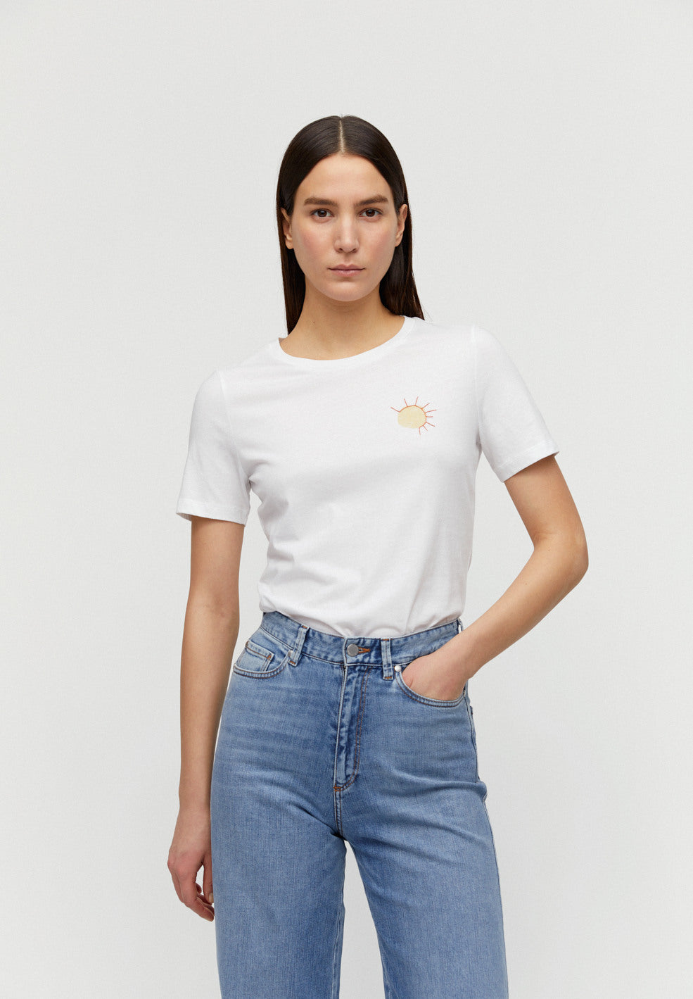 T-shirt imprimé blanc en coton bio - Lidaa small elements