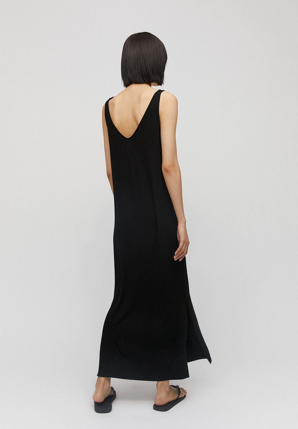 Robe longue noire en lenzing - Madalenaa