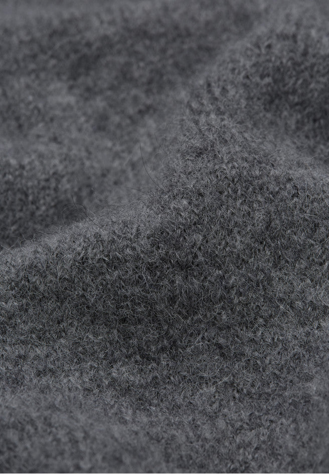 Pull gris en alpaga et laine bio - ANAA