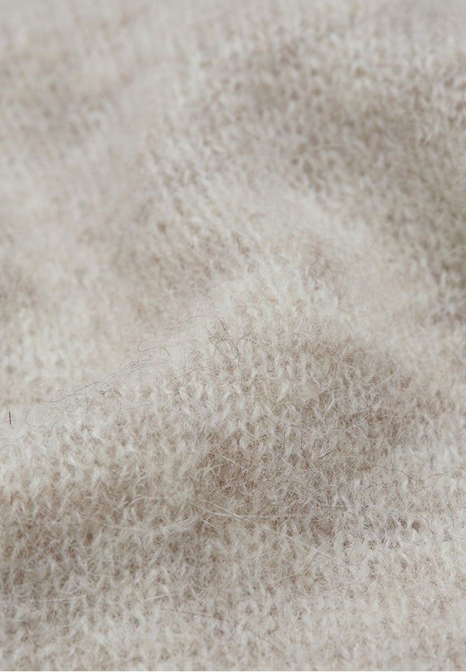 Pull beige en alpaga et laine bio - ANAA