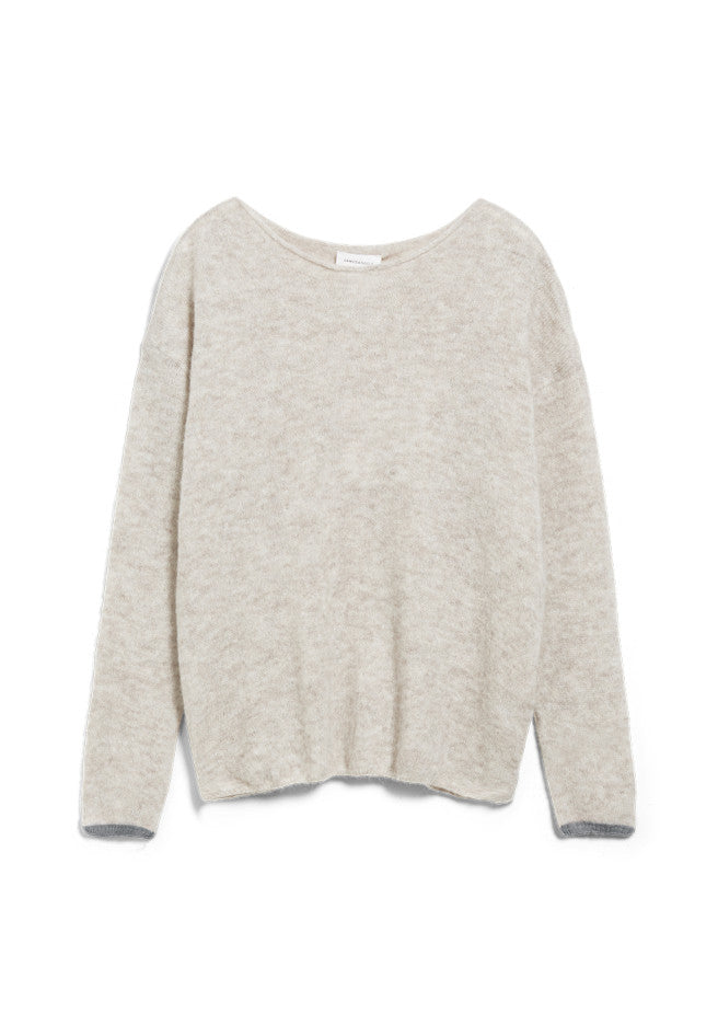 Pull beige en alpaga et laine bio - ANAA