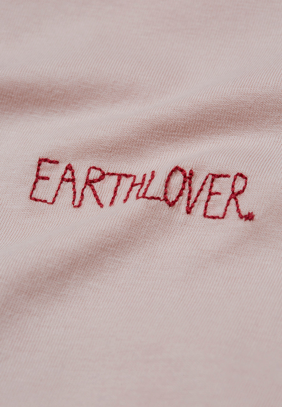 T-shirt brodé rose pâle en coton bio - MARAA MINDSET