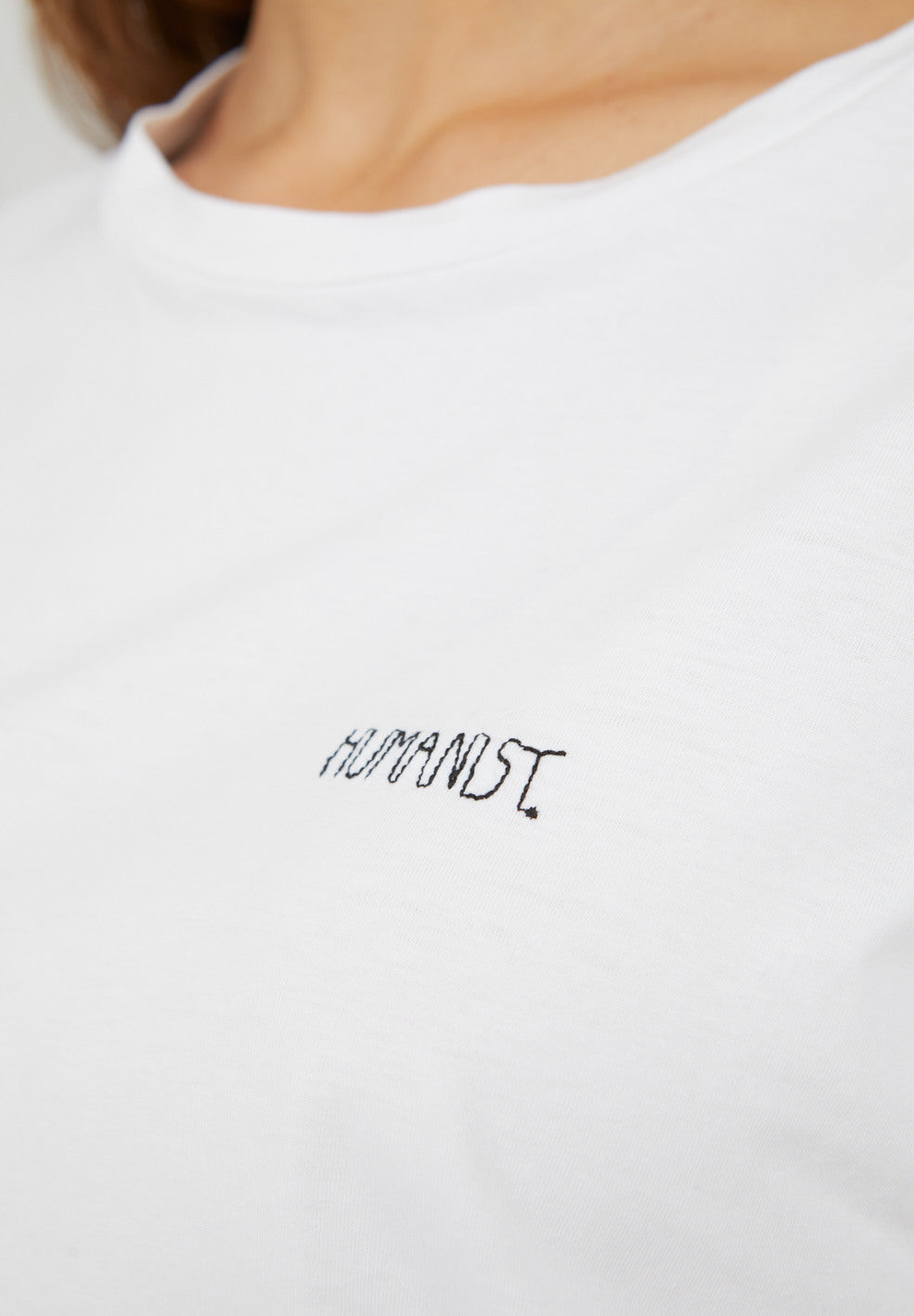 T-shirt brodé blanc en coton bio - MARAA MINDSET
