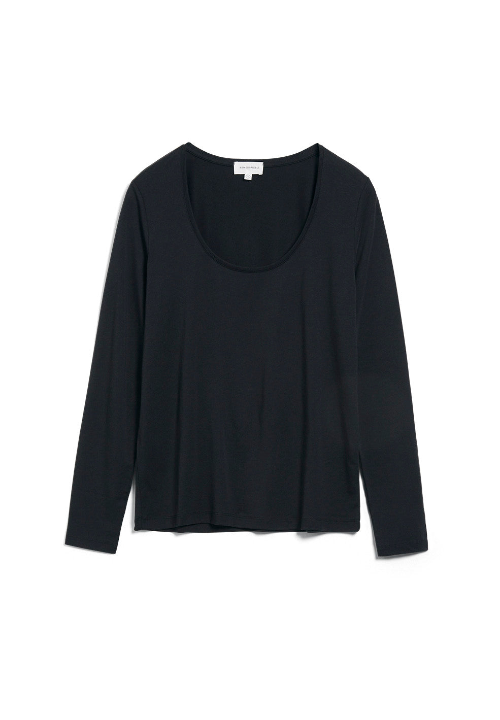 T-shirt à manches longues noir en tencel et coton bio - JAMAAL