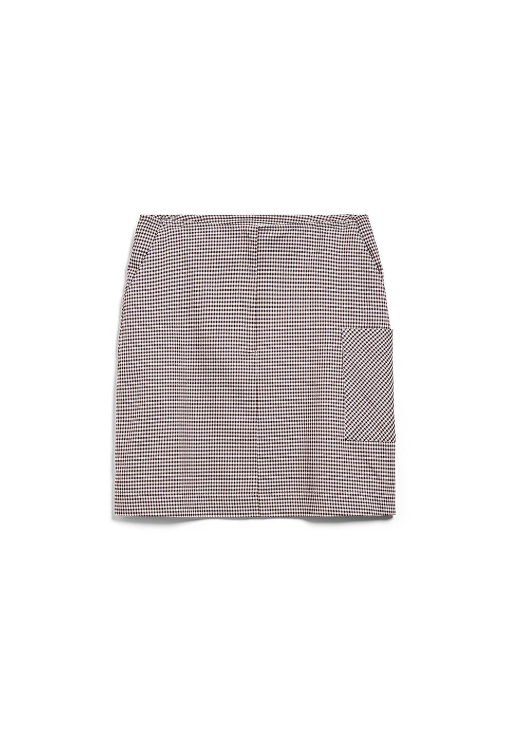 Jupe à carreaux marron en Tencel - SIGRIDAA PKT MICROCHECK