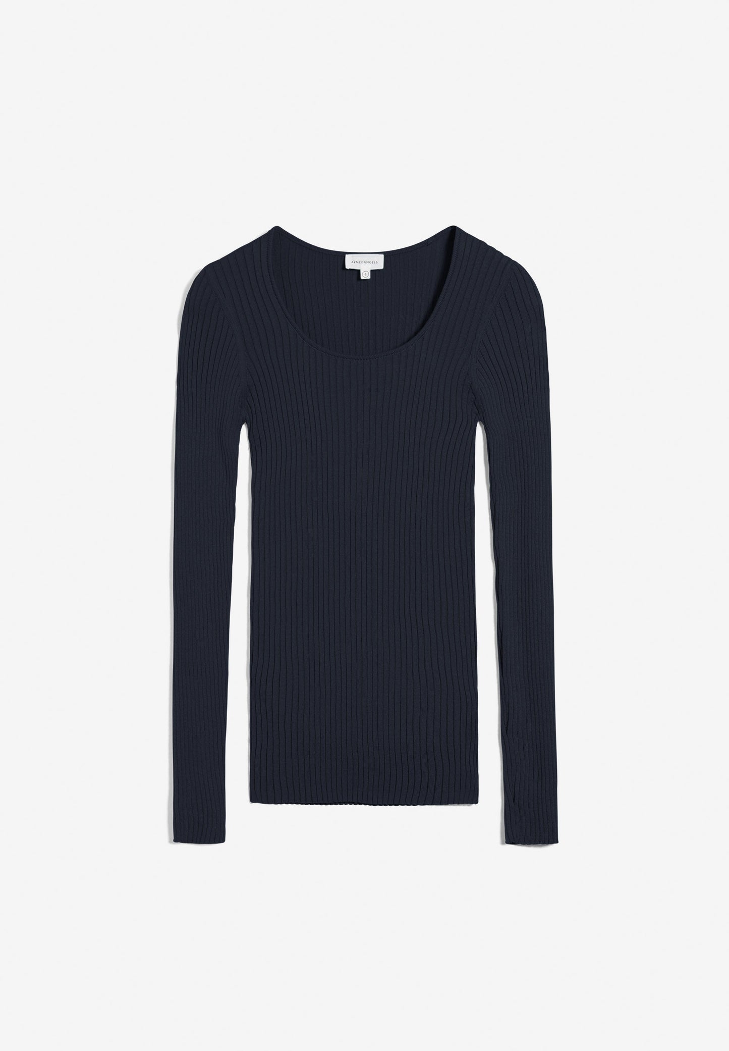 Top côtelé marine en coton bio - alaania crewneck night sky