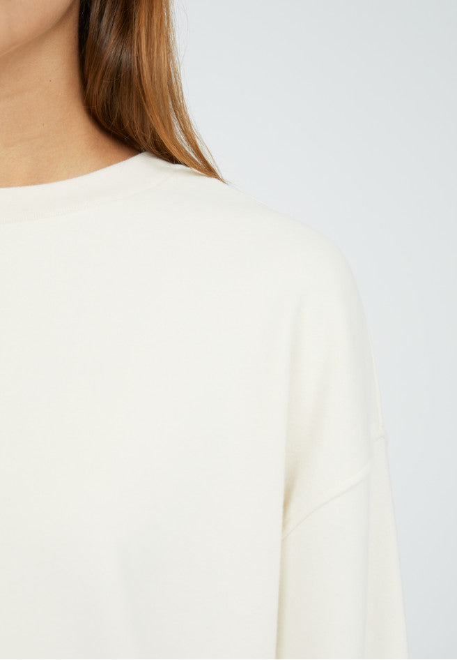 Sweat oversize écru en coton bio - aarin undyed