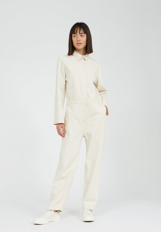 Combinaison écru en coton bio et recyclé non teinté  - ALEAA UNDYED