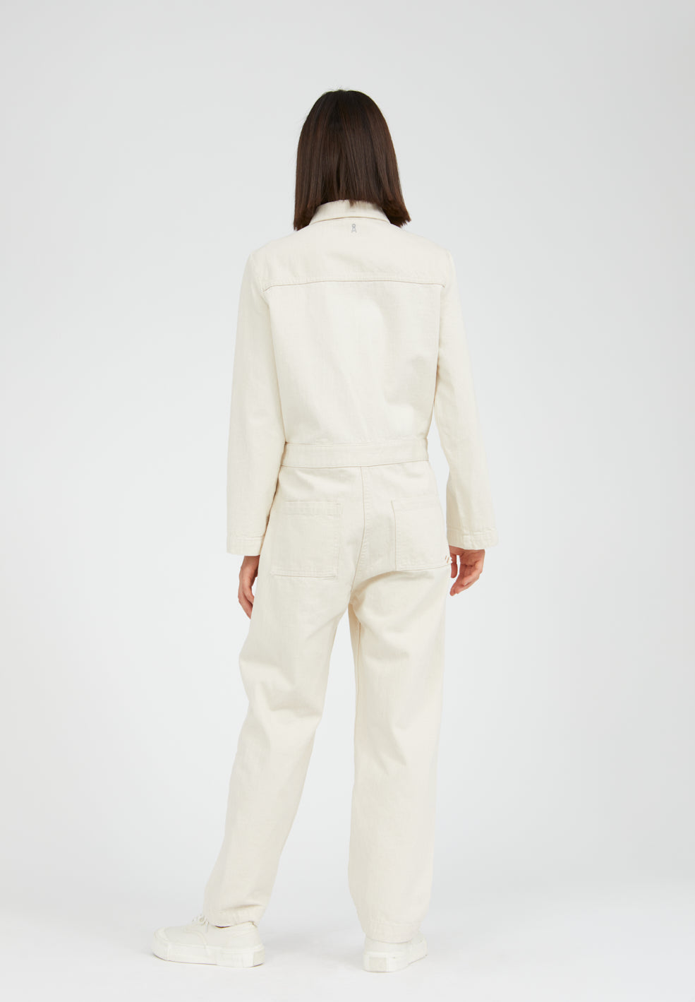 Combinaison écru en coton bio et recyclé non teinté  - ALEAA UNDYED
