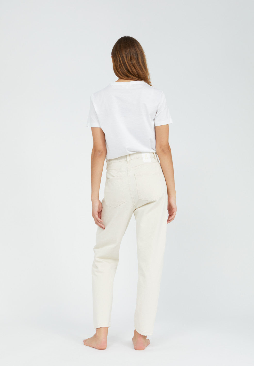 Jean droit écru en coton bio et recyclé non teinté - mairaa undyed